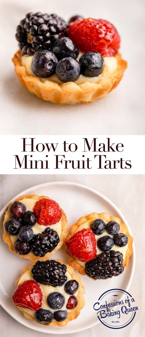 Fruit Tart Recipe Mini, Fruit Tart Recipe Easy, Easy Fruit Tart, Mini Tart Recipes, Easy Tart Recipes, Mini Fruit Tarts, Fruit Tart Recipe, Fruit Tarts, Tart Filling