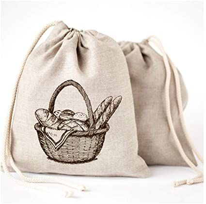 Artisan Breads, Linen Bags, Bread Storage, Bread Bags, Linen Store, Cotton Drawstring Bags, Linnet, Artisan Bread, Linen Bag