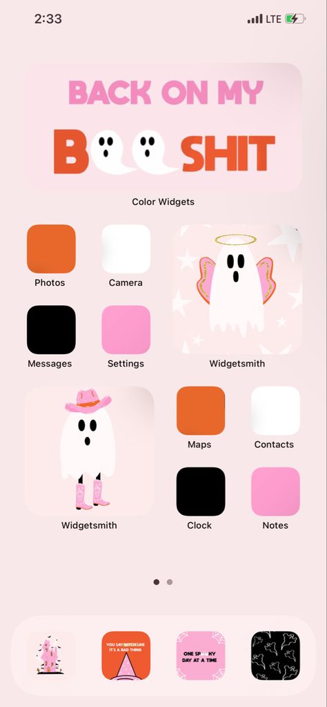 Simple Widgetsmith Ideas, Preppy Wigets Idea, Christmas Ios 16 Wallpaper Preppy, Preppy Fall Wallpaper Ipad, Preppy Ghost, Preppy Homescreen Halloween, Ipad Homescreen Ideas Halloween, Preppy Pink Halloween Wallpaper, Pink Preppy Halloween Wallpaper