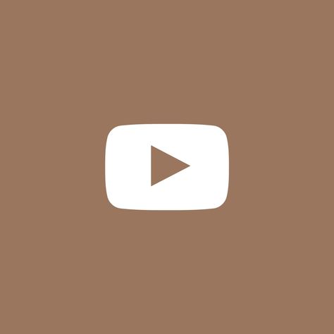 Youtube Logo Aesthetic Brown, Tan Youtube Icon, Tan Icons For Apps, App Icons Tan, Brown Youtube Icon, Tan App Icons Aesthetic, Beige Youtube Icon, Youtube Icon Aesthetic, Tan App Icons