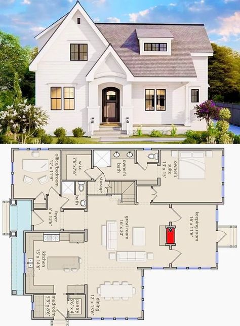 Amazing house | People are often drawn to small houses for a variety of reasons: | Facebook Small Family Home Layout, Modern Family House Layout, One And Half Storey House Design, Family Home Layout, Family House Layout, House Design Simple, Small Family Home, Home Layout, Modern Family House