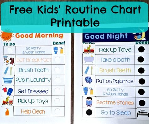 Free Kids’ Morning & Night Routine Charts: If you have kids, have them help you to get into a routine! Check my previous post here to download a routine checklist for your planner! My kids sometimes remind me of what we should be doing at a certain time of the day. At times when I get so caught up with playing with my planners or blogging and lose track of time, and this definitely comes in handy. My son would come up to me and tell me that it's time to go to bed. I have a very bad habit of ... Morning Night Routine, Morning And Night Routine, Morning Routine Chart, Kids Routine Chart, Toddler Routine, Daily Routine Chart, Routine Checklist, Toddler Schedule, Kids Schedule