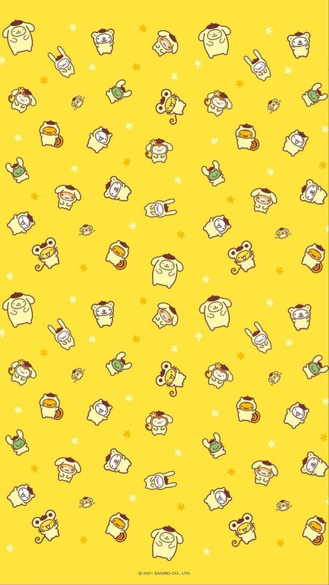 Pompompurin Wallpaper, Wallpaper Sanrio, Pom Pom Purin, Sanrio Wallpaper, Character Wallpaper, Kawaii Wallpaper, Sanrio Characters, Dark Backgrounds, Fabric Patterns