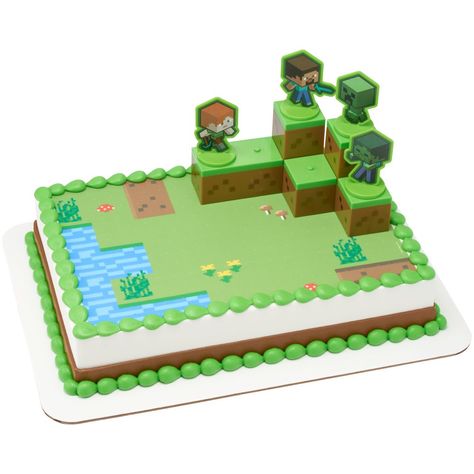 Minecraft Sheet Cake, Minecraft Theme, Local Bakery, Minecraft Mobs, Minecraft Birthday Party, Birthday Places, Minecraft Cake, Minecraft Birthday, Bakery Design