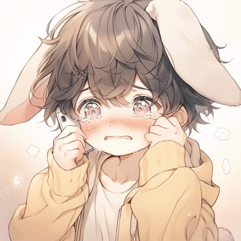 Anime Bunny Boys, Cute Anime Boy Pfp Soft, Bunny Anime Boy, Bunny Boy Pfp, Kid Oc Boy, Bunny Boy Art, Bunny Boy Oc, Anime Baby Boy, Chibi Bunny