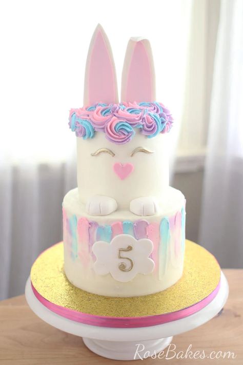 Easter Bunny Birthday Cake Easter Bunny Cakes, Easter Birthday Cake, Simple Birthday Cake Designs, Bunny Cakes, Bunny Birthday Cake, Easter Birthday Party, Bunny Birthday Party, Easter Bunny Cake, Bake Cakes