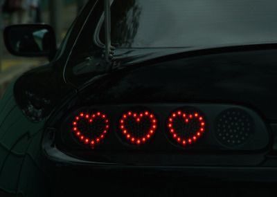 Tail Lights, A Car, Red, Black