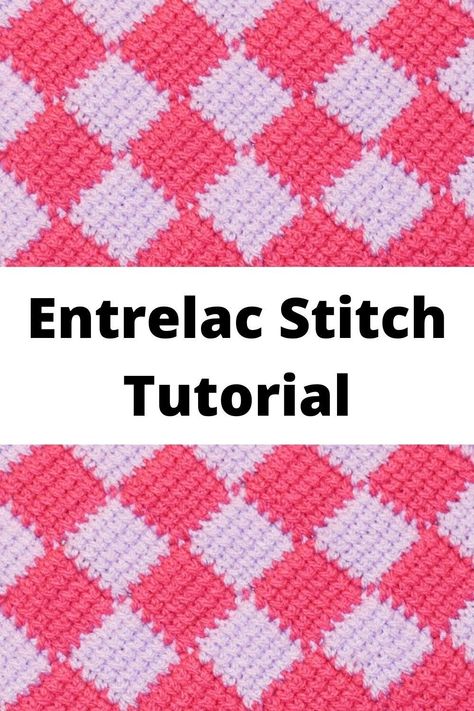 How to Crochet Entrelac Stitch Tutorial #crochet #crochetstitch #crochetentrelac #crochetpattern #crochetpatterns