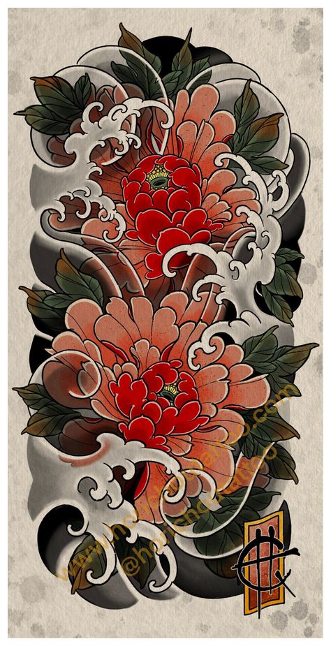 japanese tattoo designs Tato Irezumi, Tatuajes Irezumi, Tato Suku, 42 Tattoo, Backpiece Tattoo, Tattoo Japanese Style, Hanya Tattoo, Tattoo Designer, Japanese Flower Tattoo