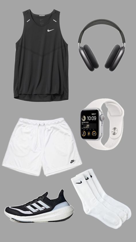 #fitness #cardiofit #mensgymoutfit #outfitinspo Academia Outfits, Gym Outfit Men, Classy Outfits Men, Everyday Casual Outfits, Basketball Clothes, Men Stylish Dress, Guys Clothing Styles, Cool Outfits For Men, Gym Style