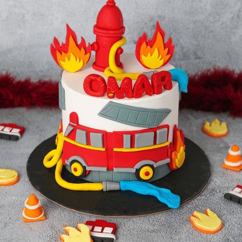 Firefighter Cake, Fire Fighter Cake, Firetruck Cake, Fire Fighter, Fire Trucks, Firefighter, Order Now, Kids Birthday, Cake