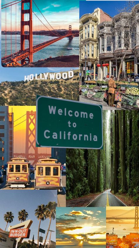 Usa Asthetic Picture, California Aesthetic Wallpaper, California Collage, America Aesthetic, The Us, Us Aesthetic, Los Angeles Wallpaper, Best Place To Visit, Domestic Flights