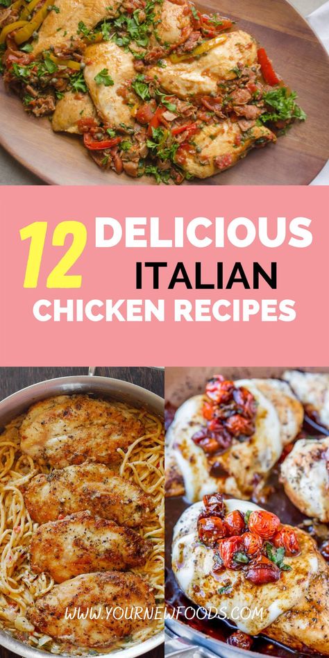 Italian Dinner Entrees, Make Ahead Italian Chicken Recipes, Chicken Italiano Recipe, Best Italian Chicken Recipes, Dinner Recipes Italian Main Dishes, Italian Chicken For A Crowd, Italian Chicken Appetizers, Italian Easy Dinner Recipes, Italian Chicken Dishes Recipes