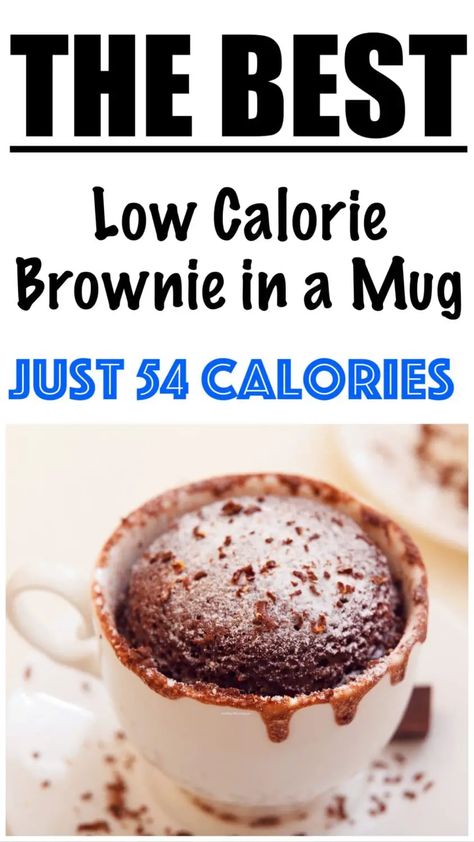 Low Calorie Desserts Mug Cakes, Brownie Recipes Low Calorie, Low Calorie Cake In A Mug, 37 Calorie Brownie, Protein Low Calorie Dessert, Low Calorie Brownie Batter, Healthy Desserts In A Mug, Quick Low Calorie Desserts, Low Calorie Single Serve Desserts