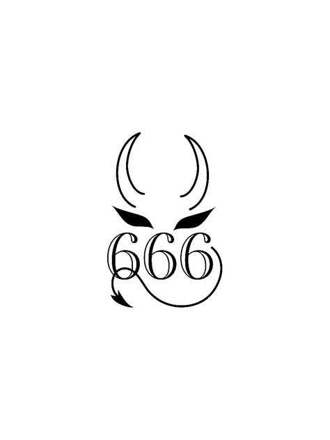 Angel Number Tattoo Stencil, Number Tattoo Stencil, 666 Tattoo Design, 666 Angel Number Tattoo, Angel Number Tattoo Ideas, Number Tattoo Ideas, 666 Tattoo, Simple Girl Tattoos, 666 Angel Number