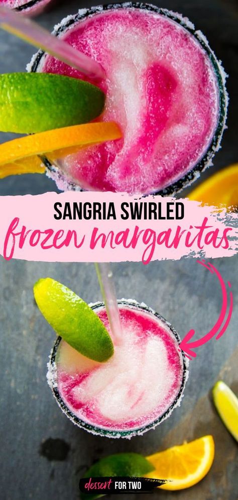 Frozen Sangria Margarita Recipe, Sangria Margarita Recipe, Wine Margarita, Margarita Sangria, Frozen Sangria, Warm Winter Drinks, Batch Recipes, Frozen Cocktail, Frozen Margarita