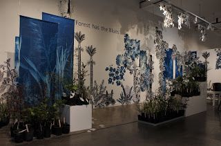 Cyanotype Art Installation, Printmaking Installation, Textile Exhibition, Flower Film, Arum Lily, Blue Tapestry, Kitten Art, Art Forest, Eco Printing