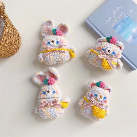 Plush Flower, Fluffy Rabbit, Airpod Cases, Soft Teddy, Soft Teddy Bear, Airpods 3, Bunny Face, Cute Frogs, Airpods Case