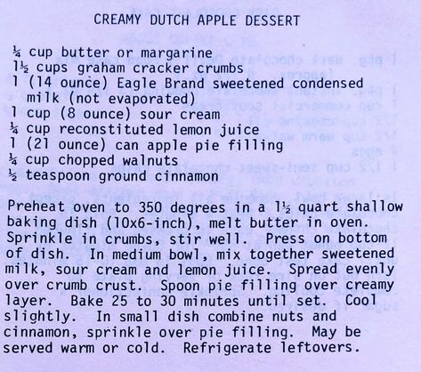 Recipes — Kau Kau Chronicles 1920 Recipes, Cream Cheese Cake Recipes, Canned Apple Pie Filling, Dutch Apple, Canned Apples, Apple Dessert, Dark Chocolate Cakes, Apple Pies Filling, Apple Desserts