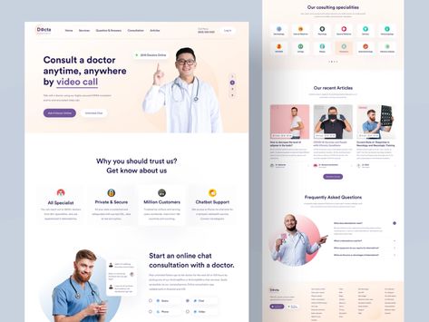 Website Landing Page Design, Healthcare Website, Medical Website, Medical Website Design, Medical App, Website Landing Page, Directory Design, Best Doctors, Medical Help