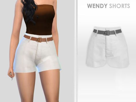 Sims 4 Shorts Cc Maxis Match, The Sims 4 Pack, Sims 4 Men Clothing, Cc Shopping, Sims 4 Body Mods, Sims 4 Gameplay, Female Shorts, Sims Hair, Casual Shirt Women