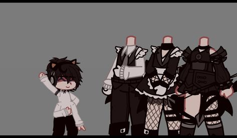 Grunge Gacha Club Outfits Male, Gacha Suit Ideas, Aufits Gacha Club, Gacha Club Suit Ideas, Gacha Club Outfit Ideas, Bartender Outfit, Minecraft Skins Aesthetic, Moon Stars Art, Farmer Outfit