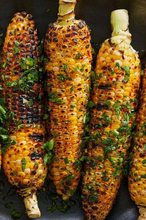 Grill Corn, Grilled Corn Recipes, Nyt Cooking, Corn Recipes, Corn On The Cob, Honey Butter, Grilled Corn, Most Popular Recipes, Food Obsession