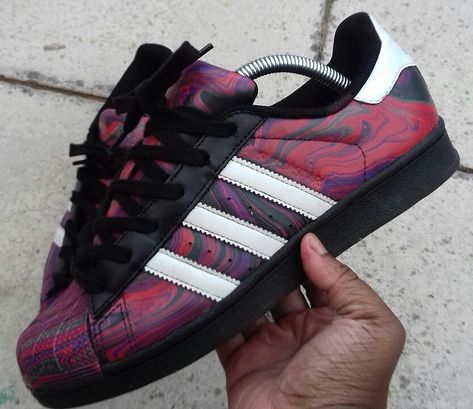 Painted Adidas Superstar, Painted Adidas, Mens Dress Shoes Guide, Superstar Adidas, Painted Shoes Diy, Custom Painted Shoes, Halloween Shoes, Adidas Shoes Mens, All Nike Shoes