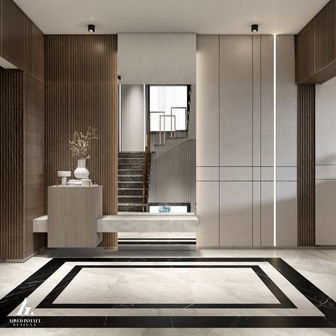 𝐋𝐔𝐗𝐔𝐑𝐘 𝐌𝐎𝐃𝐄𝐑𝐍 𝐋𝐈𝐕𝐈𝐍𝐆 𝐑𝐎𝐎𝐌 :: Behance Modern Elevator Design, Floor Entrance Design, Entrance Foyer Design Luxury, Luxury Hallway Entrance, Luxury Door Design Modern, Staircase Skylight, Luxury Entrance Design, Foyer Design Luxury, Foyer Design Modern Entrance