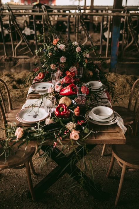 Wedding Breakfast Decor, Anniversary Vow Renewal, Flowers And Food, Cattle Barn, Cow Shed, Wedding Table Names, Golden Wedding Anniversary, Wedding Table Flowers, Table Inspiration