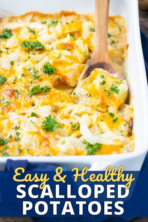 Best Scalloped Potatoes Recipe, Healthy Scalloped Potatoes, Homemade Potatoes, Easter Side Dish, Easter Side Dishes Recipes, Homemade Scalloped Potatoes, Best Scalloped Potatoes, Scalloped Potatoes Easy, Scalloped Potato