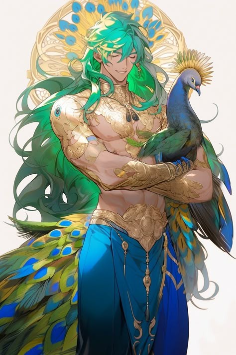 Persona Anime, Japon Illustration, Arte Fantasy, Character Design Male, 영감을 주는 캐릭터, Green Hair, Dnd Characters, Male Art, Handsome Anime Guys