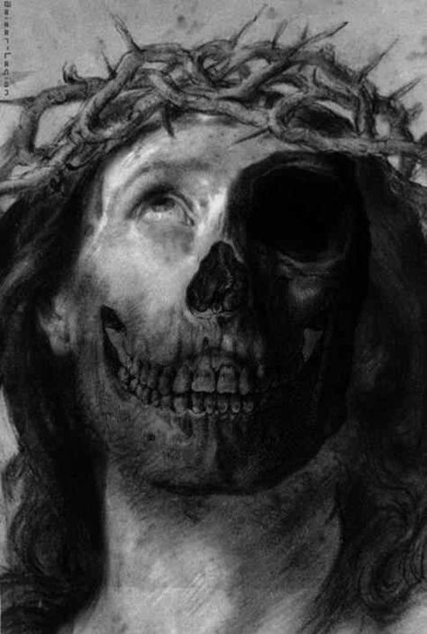 Zombie Jesus Zombie Jesus, Christ Tattoo, Horror Photos, Zombie Monster, Skull Art Drawing, Skull Pictures, Gothic Tattoo, Dark Artwork, Skull Artwork