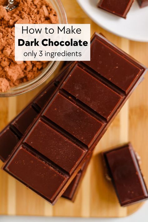 Homemade Dark Chocolate Bars, Dark Chocolate Candy Recipes, 85% Dark Chocolate Recipes, Dark Chocolate Recipes Homemade, Chocolate Bar Recipes, Chocolate Bars Recipe, Chocolate Coconut Macaroons, Mat Inspiration, Chocolates Cakes