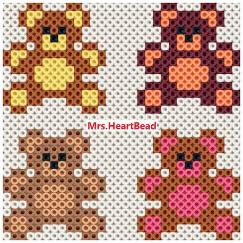 Pixel/bead pattern. Teddy bears, counting teddys outside on houses, while taking a walk. Envented in 2020 in the corona pandemic. Teddy Bears Valentines, Pixel Beads, Taking A Walk, Hama Beads Patterns, Melting Beads, Iron Beads, Teddy Bear Pattern, Pixel Pattern, Bead Pattern