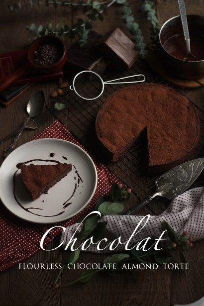 Chocolat: Flourless Chocolate Almond Torte - Feast of Starlight Almond Torte Recipe, Chocolate Almond Torte, Feast Of Starlight, Movie Recipes, Welcome Home Cakes, Almond Torte, Chocolate Almond Cake, Geek Food, Frozen Hot Chocolate