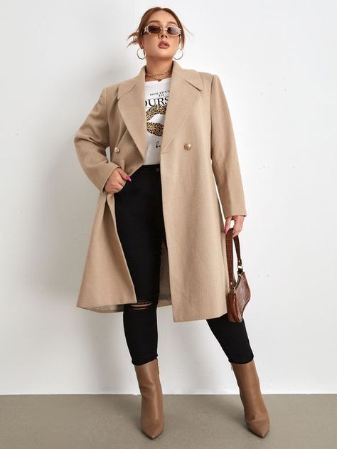 Winter Outfits Plus Size 2023-2024: 17 Stylish and Cozy Ideas - thepinkgoose.com Winter Outfit Curvy Girl, Winter Outfits Curvy Girl, Winter Outfits Plus, Winter Outfits Plus Size, Oversized Sweater Dress, Cozy Ideas, Sweater Dress Oversized, Winter Styles, Flannel Shirts