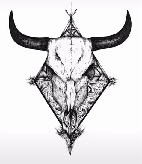 Cow Skull Tattoos, Bull Skull Tattoos, Cowgirl Tattoos, Cowboy Tattoos, Country Tattoos, Bull Tattoos, Taurus Tattoos, Western Tattoos, Tattoo Outline Drawing