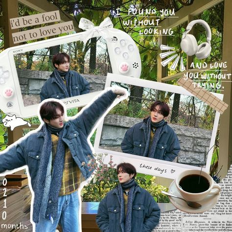 Jungwon from enhypen Kpop Digital Scrapbook, Jungwon Scrapbook, Enhypen Scrapbook, Jungwon Photo, Soft Kidcore, Online Scrapbook, Joshua Seventeen, Dark Blood, Found You