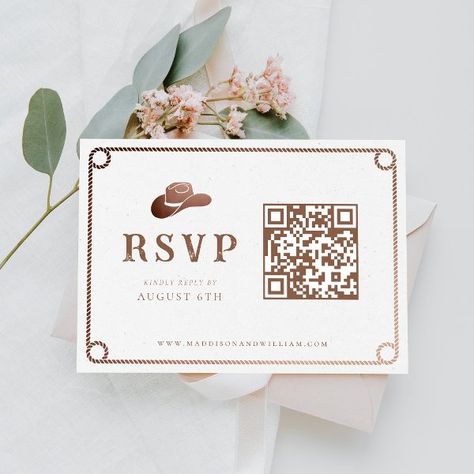 Western Cowboy Country Rustic Wedding RSVP Card Country Rustic Wedding, Western Wedding Invitations, Bach Weekend, Modern Cowgirl, Rustic Vintage Wedding, Bbq Wedding, Wedding Enclosure Cards, Wedding Rsvp Card, Rustic Country Wedding