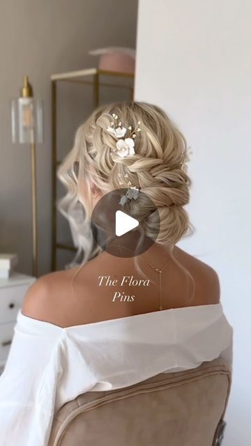 Jay Kay Braids & Bridal on Instagram: "Our best selling Flora Hair Pins paired with my signature updo is just 🤌🏽🤌🏽🤌🏽
.
These gorgeous bridal hair pins are tagged and available for purchase! Or comment, “Flora” and I’ll dm you a link! Due to instagram’s policies, you must be following me to allow me to send you a message!" Bridal Updo With Pins, Jay Kay, Wedding Inspiration Board, My Signature, Bridal Updo, Bridal Hair Pins, Wedding Hair And Makeup, Inspiration Board, Wedding Hair