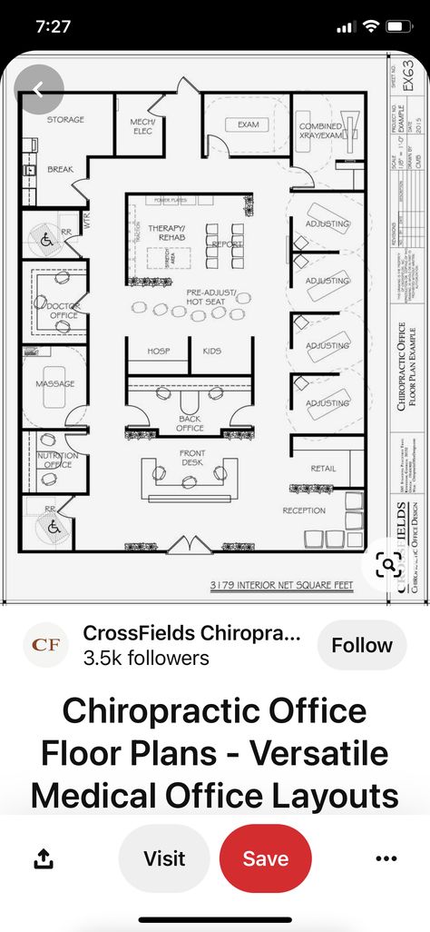 Massage Therapy Office Design, Counseling Office Floor Plan, Med Spa Layout Design Floor Plans, Dental Office Layout, Chiropractic Office Design Floor Plans, Med Spa Floor Plan, Medical Clinic Design Floor Plans, Clinic Interior Design Plan, Medical Office Reception Desk