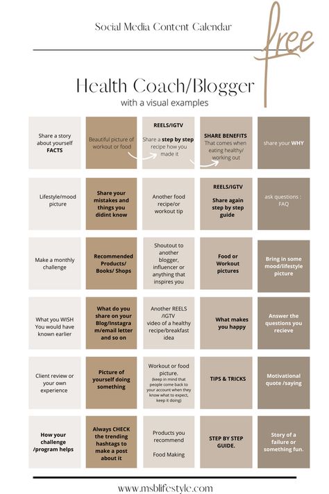 Health Coach Branding, Instagram Branding Design, Instagram Feed Planner, Instagram Planner, Coach Instagram, Social Media Content Calendar, Health Coach Business, Holistic Health Coach, Instagram Feed Ideas Posts