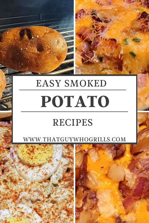 Mouthwatering smoked potato recipes that will pair with your smoked meat and step up BBQ game! From smoky baked potatoes to cheesy smoked potatoes, these recipes are perfect for any backyard cookout or cozy family dinner. Easy to follow and packed with flavor, you’ll find everything you need to make your potatoes the meal's star! Pin this to your Potato Recipes Pinterest board for later! Smoked Potatoes Recipes, Smoked Side Dishes, Golden Potato Recipes, Smoked Baked Potatoes, Smoked Potatoes, Bbq Games, Butter Potatoes, Baby Red Potatoes, Potato Tacos