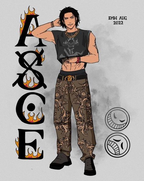 Anime Streetwear Wallpaper, Ace Wallpaper, Streetwear Wallpaper, Anime Street, E M, Anime Journal, One Piece Cartoon, Anime Streetwear, Anime Phone