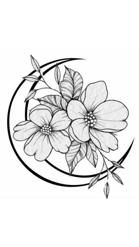 Hydrangea Flower Tattoo, Diy Paintings, Tattoo Time, Outline Images, Geometric Tattoos, Botanical Tattoo, Computer Embroidery, Bullet Journal Writing, Time Tattoos