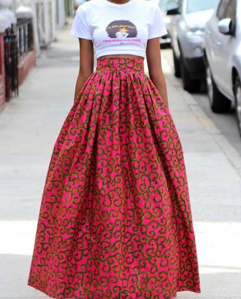 Dashiki Skirt, Africa Fashion Style, African Fashion Designers, African Fashion Skirts, High Waisted Maxi Skirt, Africa Fashion, Long Skirts, Trendy Collection, Skirt Design