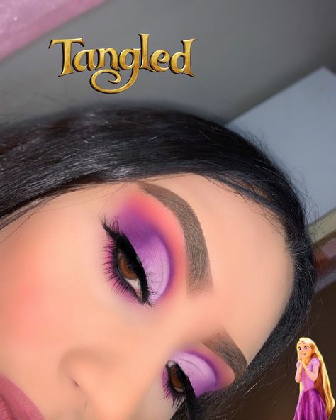 #disney #tangled #makeup #makeupoftheday #makeupideas #makeuplover #makeupaddict #mua #viralstuff Tangled Wedding Makeup, Disney Inspired Makeup Looks, Rapunzel Theme Makeup, Repunzle Makeup, Disneyland Makeup, Tangled Makeup, Rapunzel Inspired Makeup, Rapunzel Makeup Look, Rapunzel Makeup Look Tangled