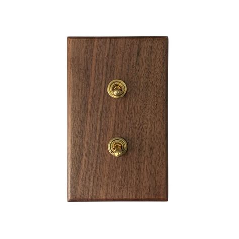 pimsle Old Fashioned Light Toggle Switch with Wooden Wall Plate 15A 250V AC Perfect for Unique Interior,Walnut 02 Gold,WT002WG: Amazon.com: Tools & Home Improvement Retro Lighting, Diy Set, Wood Panel Walls, Switch Plate Covers, Toggle Switch, Wall Plate, Plate Covers, Fashion Lighting, Switch Plates