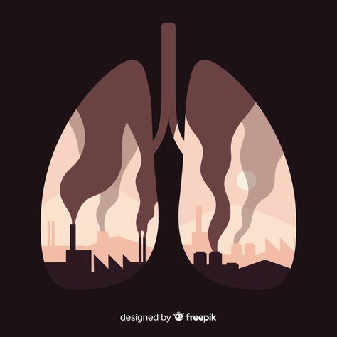 Factories and smokes inside lungs Free V... | Premium Vector #Freepik #vector #city #health #smoke #flat 00s Aesthetic Wallpaper, Lungs Drawing, Air Pollution Poster, Poster Drawing, Air Pollution, Creative Posters, Free Hd Wallpapers, Lungs, City Art